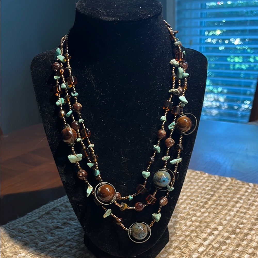 Elegant Multi-Strand Beaded Necklace